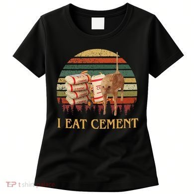 I Eat Cement Cursed Cat Funny Meme Lover Women's T-Shirt