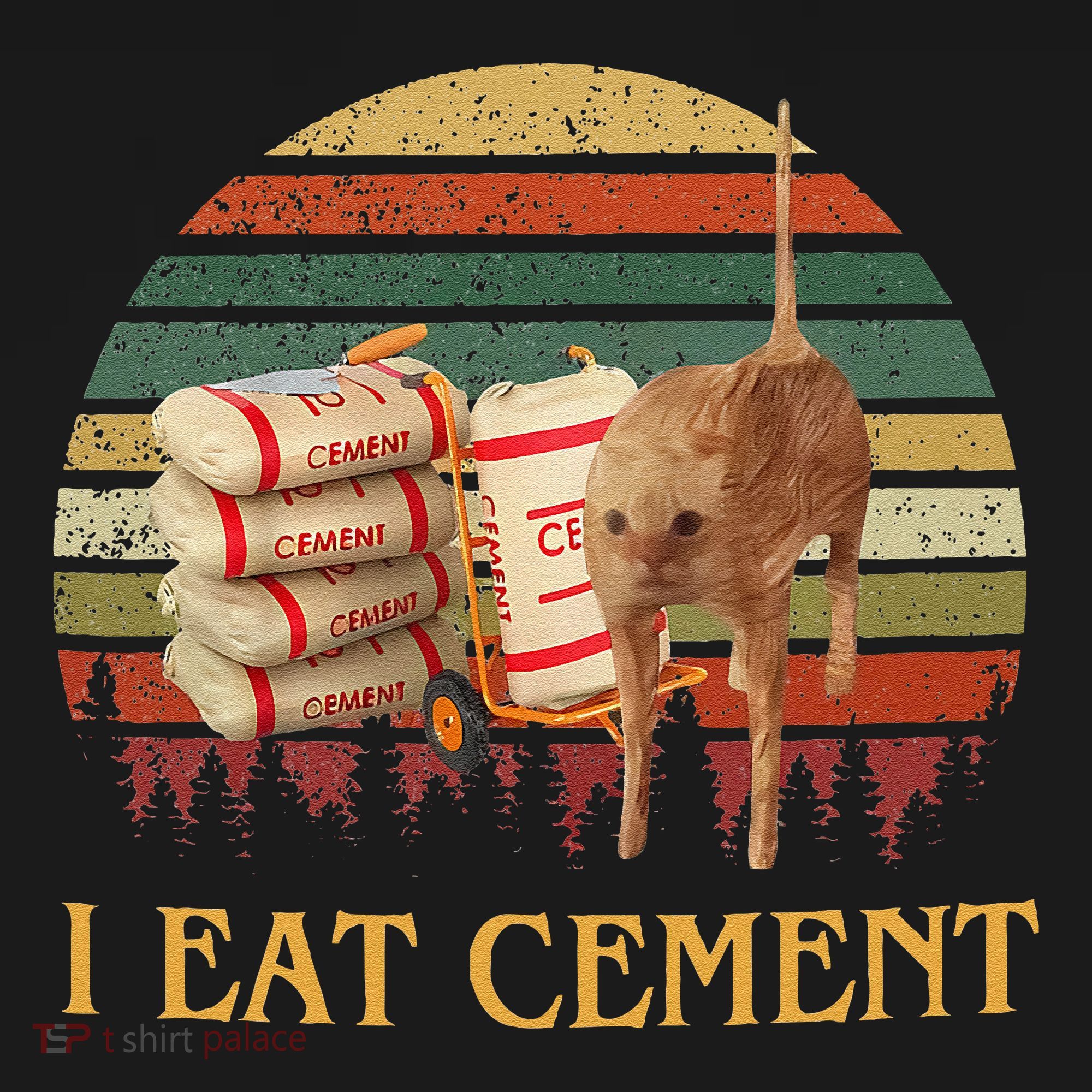 I Eat Cement Cursed Cat Funny Meme Lover Kids Sweatshirt