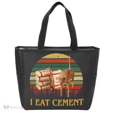 I Eat Cement Cursed Cat Funny Meme Lover Tote Bag