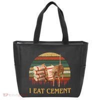 I Eat Cement Cursed Cat Funny Meme Lover Tote Bag thumb 0