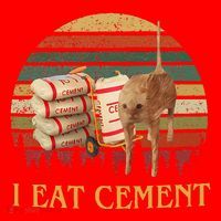 I Eat Cement Cursed Cat Funny Meme Lover Santa Hat thumb 1