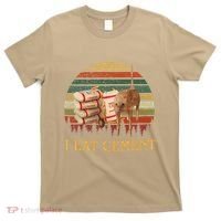 I Eat Cement Cursed Cat Funny Meme Lover T-Shirt thumb 0