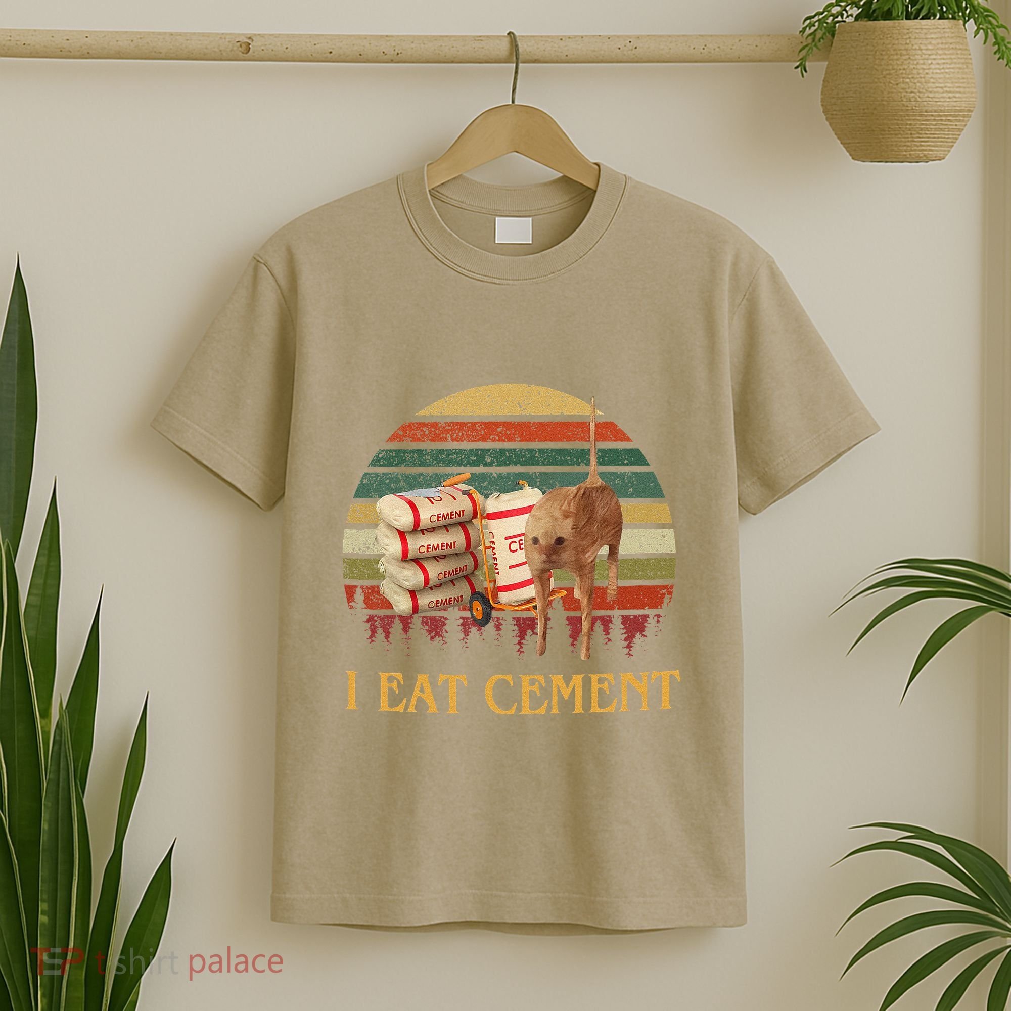 I Eat Cement Cursed Cat Funny Meme Lover T-Shirt