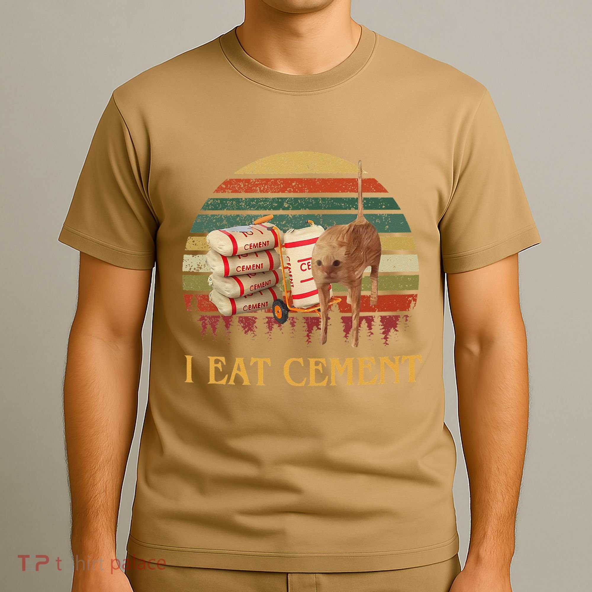 I Eat Cement Cursed Cat Funny Meme Lover T-Shirt