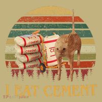 I Eat Cement Cursed Cat Funny Meme Lover Mousepad thumb 1