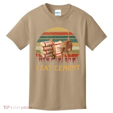 I Eat Cement Cursed Cat Funny Meme Lover Kids T-Shirt