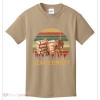 I Eat Cement Cursed Cat Funny Meme Lover Kids T-Shirt thumb 0