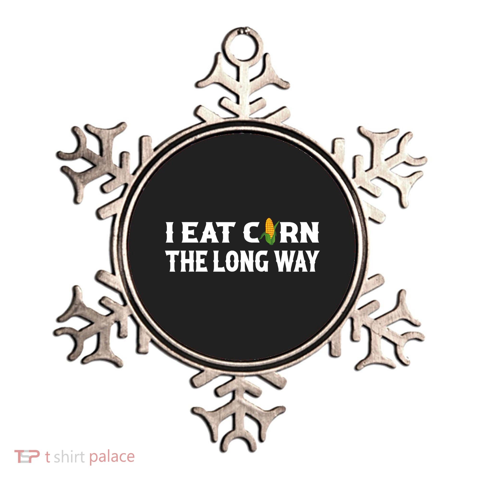 I Eat Corn The Long Way Funny Inappropriate Embarrassing Ornament