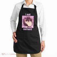 I Eat Cement Cursed Cat Funny Oddly Specific Dank Meme Apron thumb 2