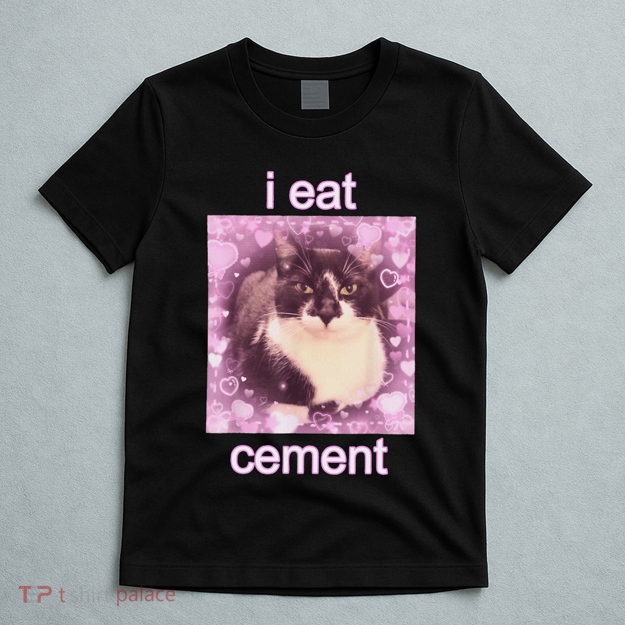 I Eat Cement Cursed Cat Funny Oddly Specific Dank Meme T-Shirt
