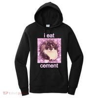 I Eat Cement Cursed Cat Funny Oddly Specific Dank Meme Women's Hoodie thumb 0