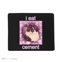 I Eat Cement Cursed Cat Funny Oddly Specific Dank Meme Mousepad thumb 0