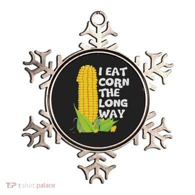 I Eat Corn The Long Way Funny Embarrassing Inappropriate Ornament