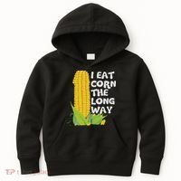 I Eat Corn The Long Way Funny Embarrassing Inappropriate Kids Hoodie thumb 0