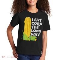 I Eat Corn The Long Way Funny Embarrassing Inappropriate Kids T-Shirt thumb 2