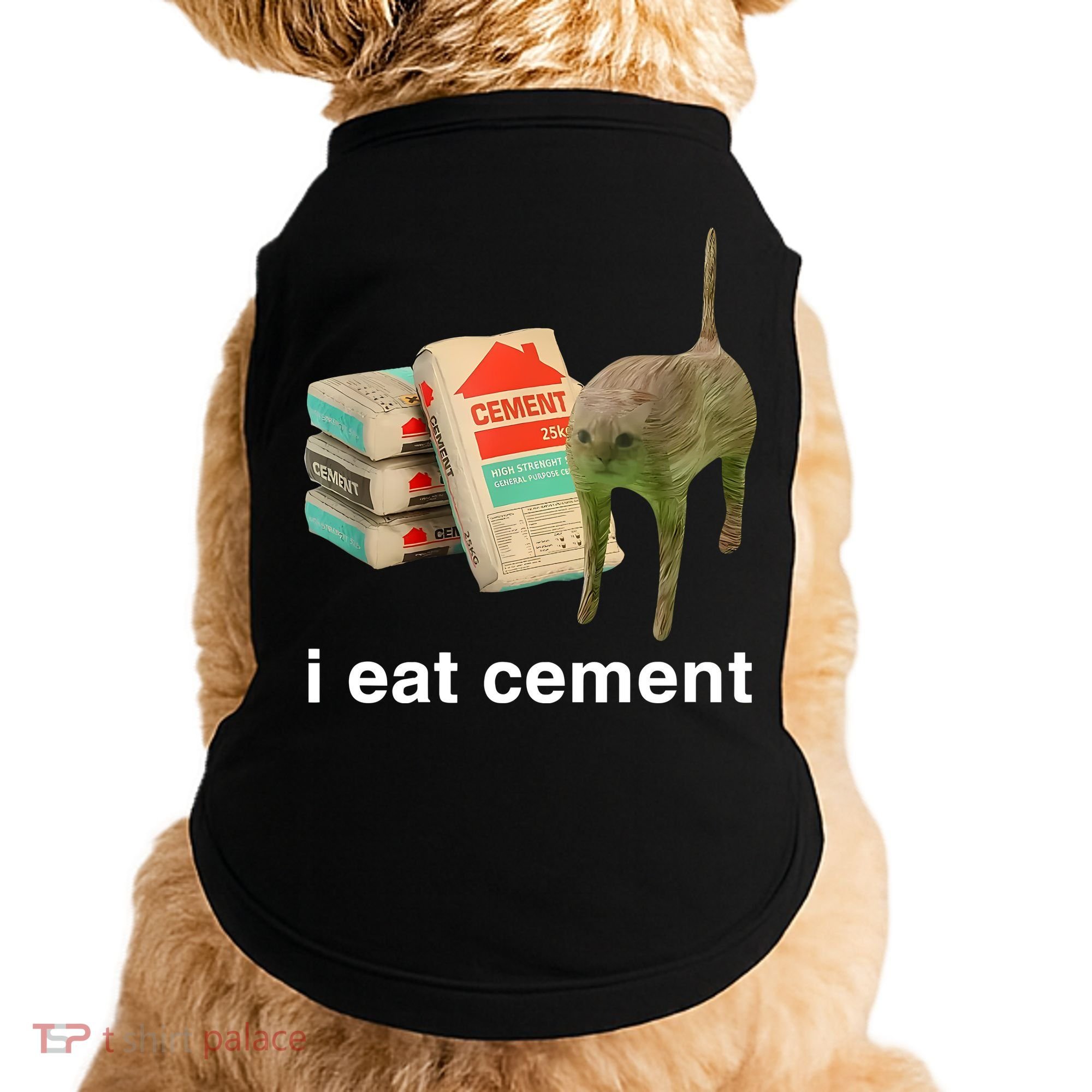 I Eat Cement Cursed Cat Doggie Tank