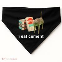 I Eat Cement Cursed Cat USA-Made Doggie Bandana thumb 0