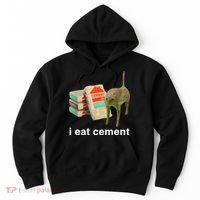 I Eat Cement Cursed Cat Hoodie thumb 0
