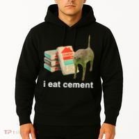 I Eat Cement Cursed Cat Hoodie thumb 2