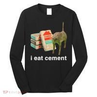 I Eat Cement Cursed Cat Long Sleeve Shirt thumb 0
