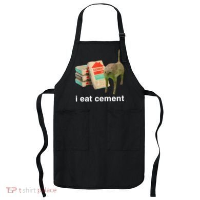 I Eat Cement Cursed Cat Apron