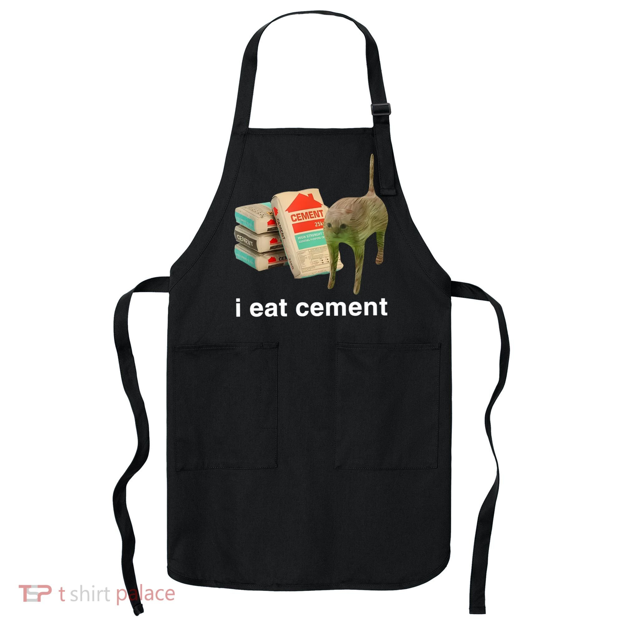 I Eat Cement Cursed Cat Apron