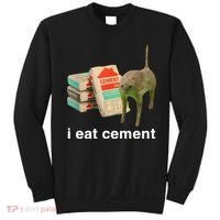 I Eat Cement Cursed Cat Sweatshirt thumb 0