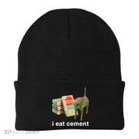 I Eat Cement Cursed Cat Beanie thumb 0