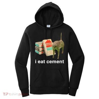 I Eat Cement Cursed Cat Women's Hoodie