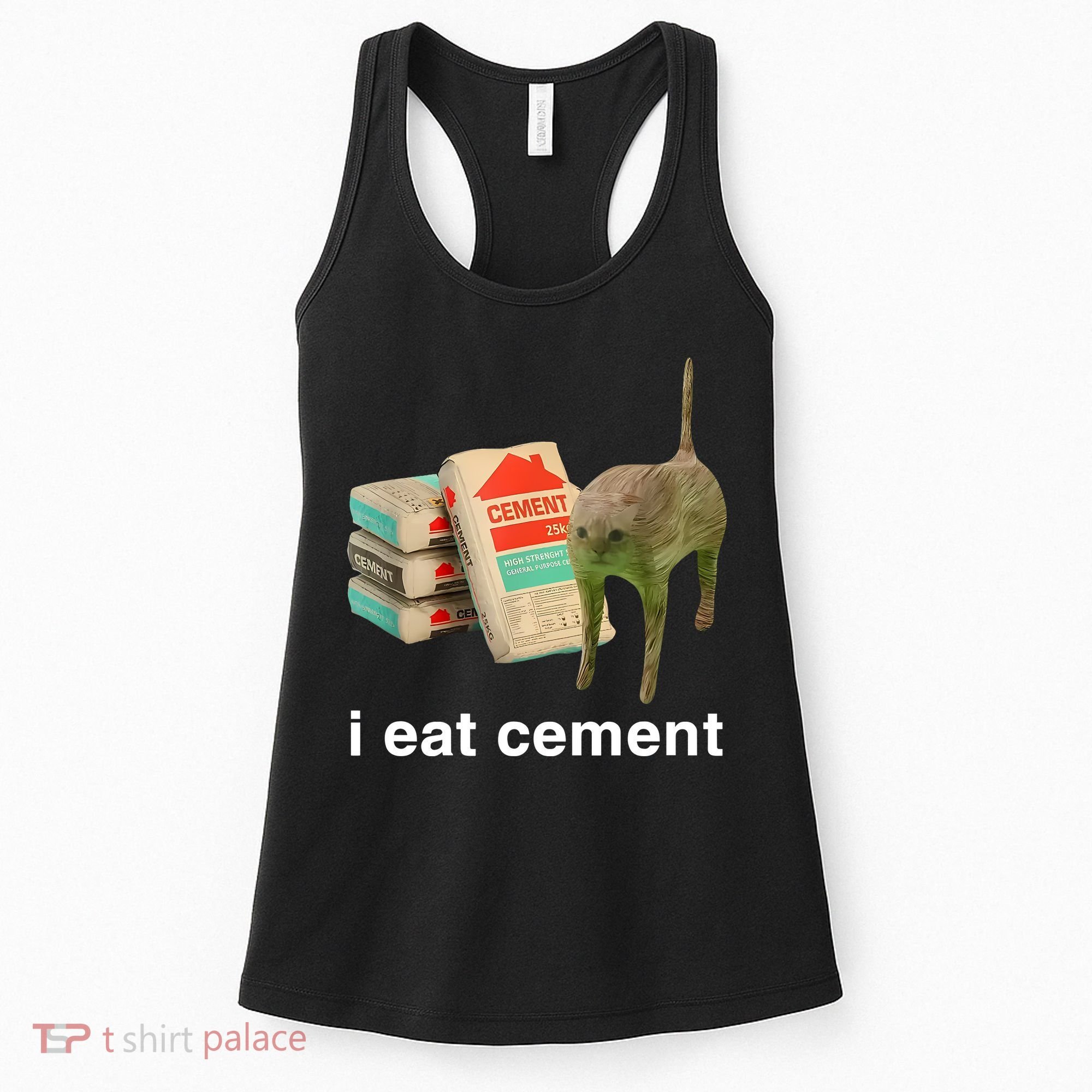 I Eat Cement Cursed Cat Women's Tank Top