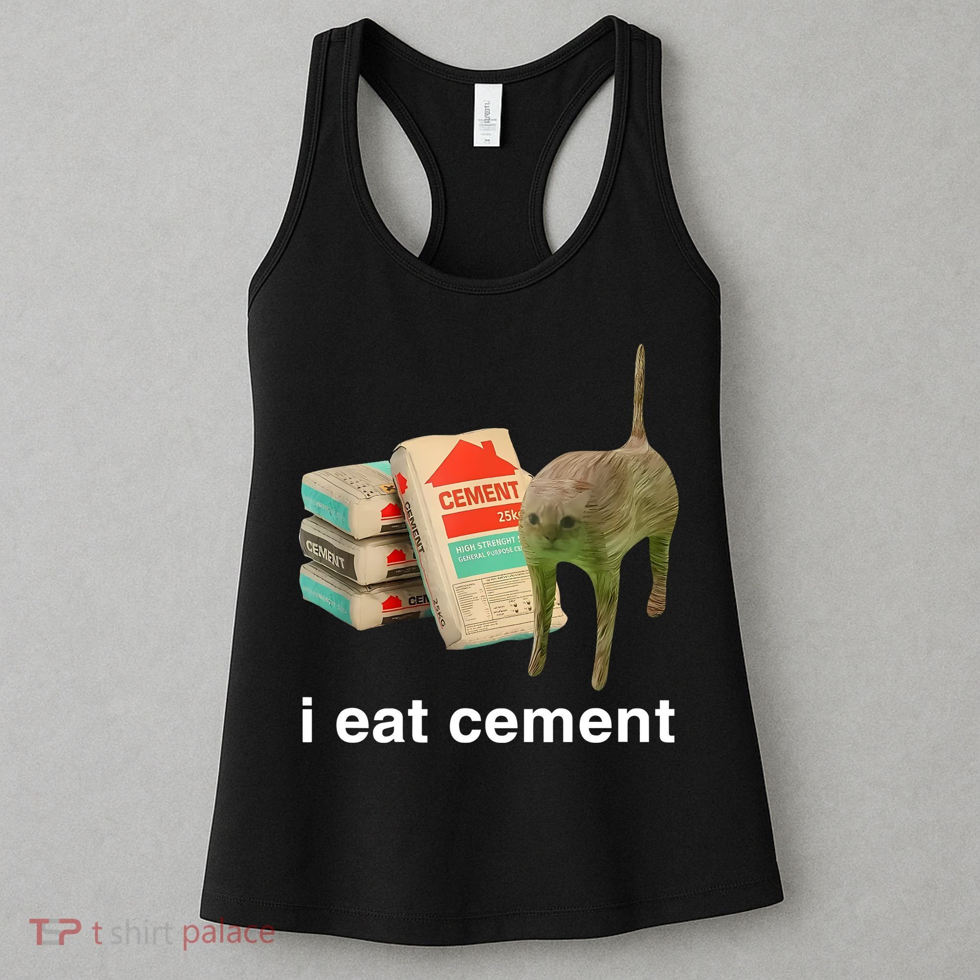 I Eat Cement Cursed Cat Women's Tank Top