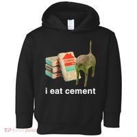 I Eat Cement Cursed Cat Toddler Hoodie thumb 0