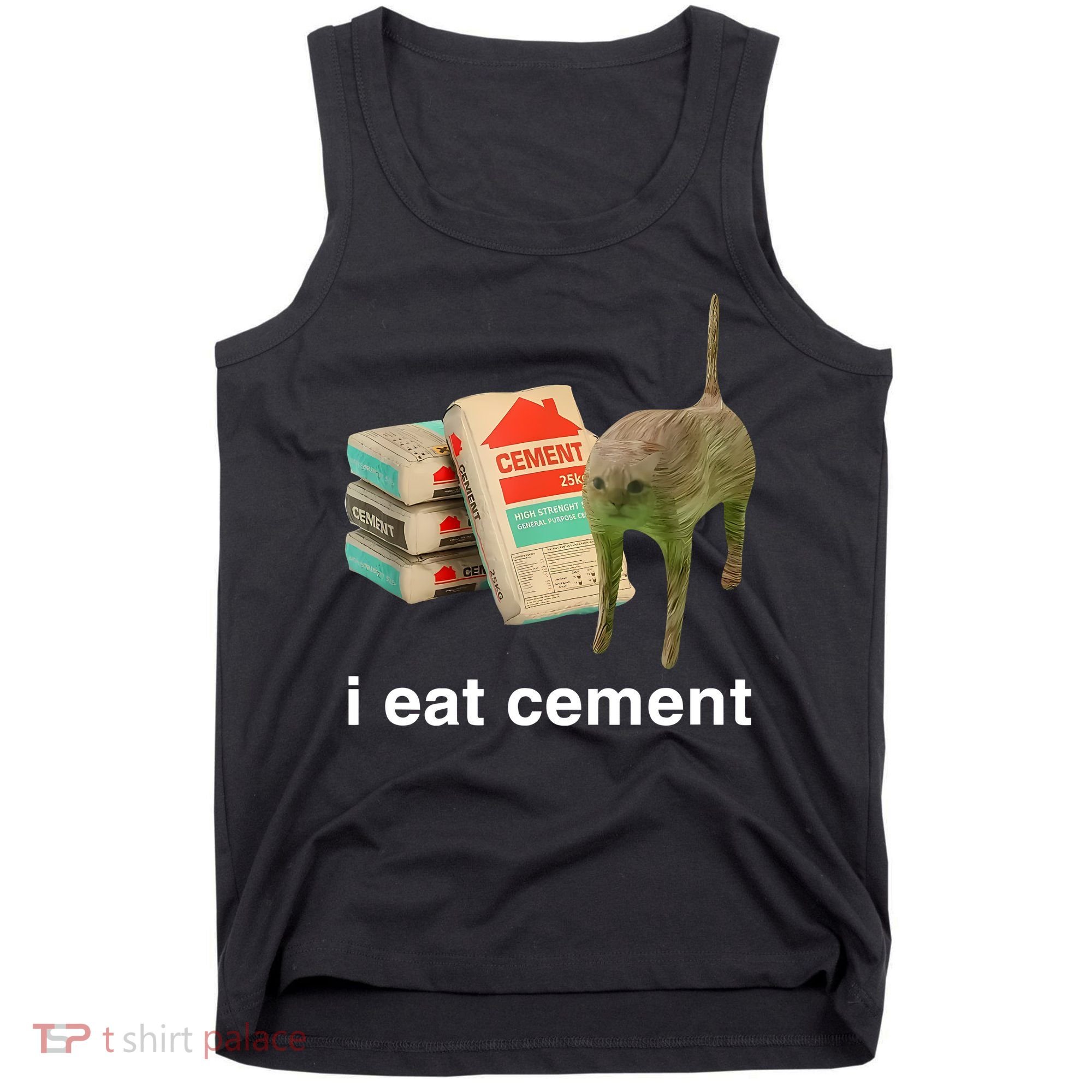 I Eat Cement Cursed Cat Tank Top