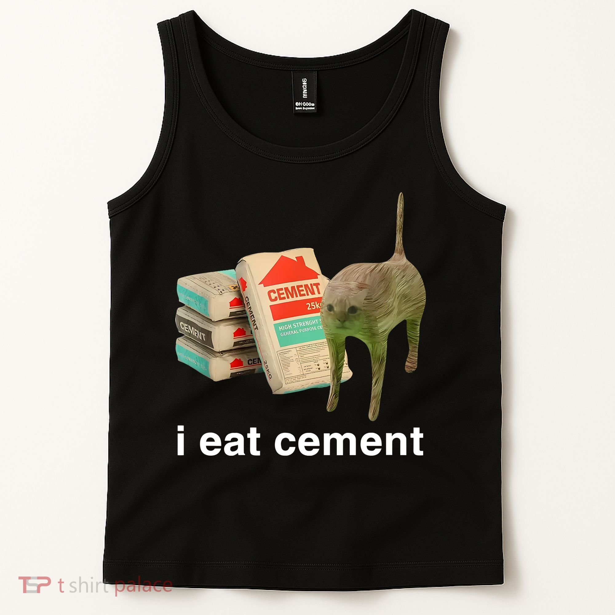I Eat Cement Cursed Cat Tank Top