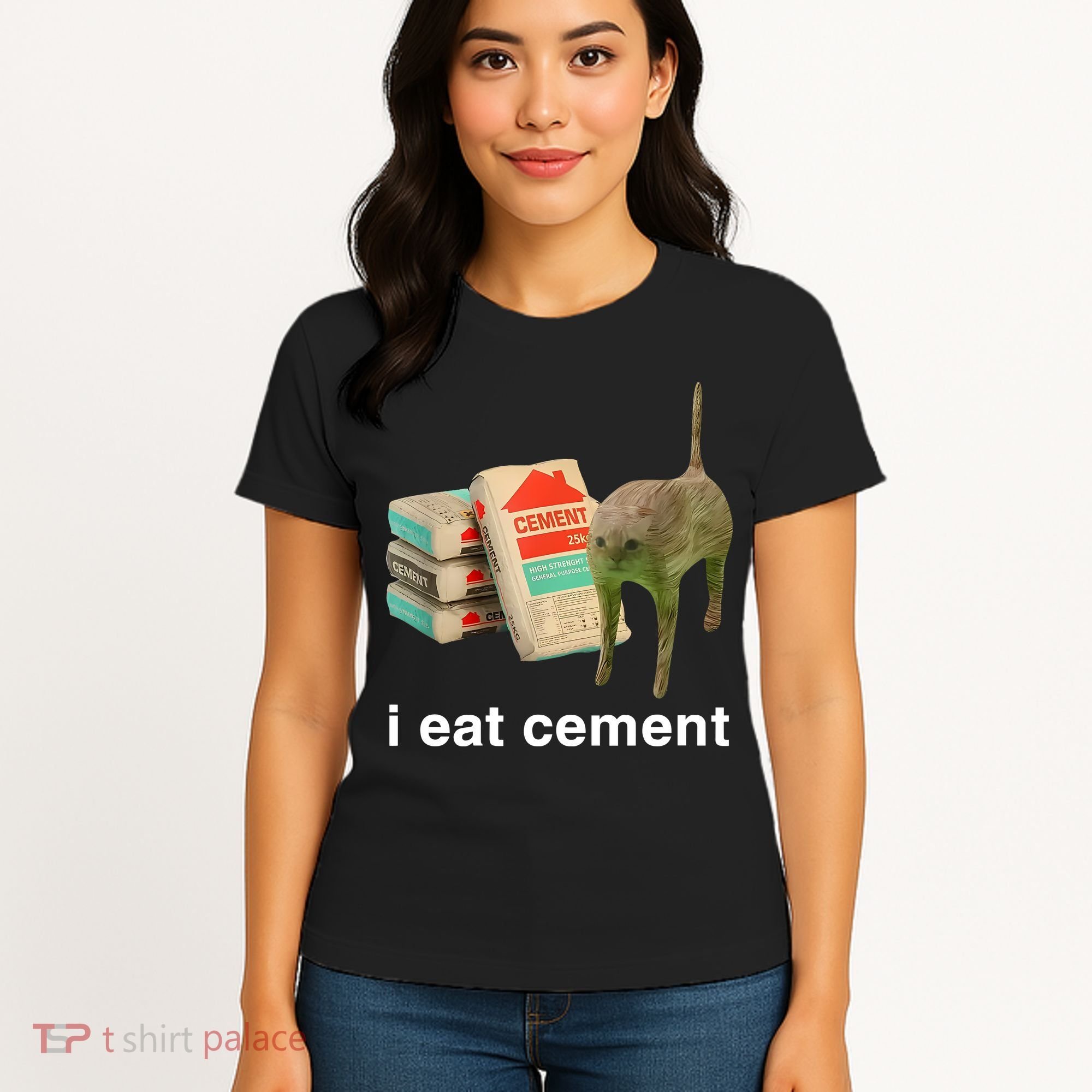 I Eat Cement Cursed Cat Women's T-Shirt