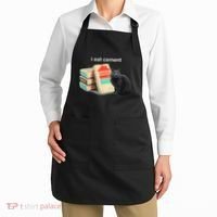 I Eat Cement Cursed Black Cat Funny Dank Meme Apron thumb 2