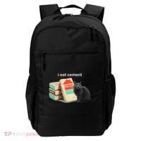 I Eat Cement Cursed Black Cat Funny Dank Meme Backpack thumb 0