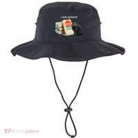 I Eat Cement Cursed Black Cat Funny Dank Meme Bucket Hat thumb 0