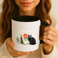 I Eat Cement Cursed Black Cat Funny Dank Meme Coffee Mug thumb 3