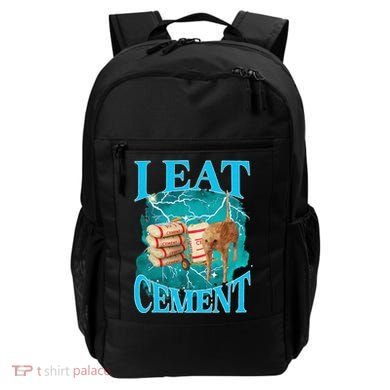 I Eat Cement Cursed Cat Funny Oddly Specific Dank Meme Backpack