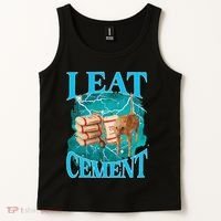 I Eat Cement Cursed Cat Funny Oddly Specific Dank Meme Tank Top thumb 2