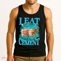 I Eat Cement Cursed Cat Funny Oddly Specific Dank Meme Tank Top thumb 3