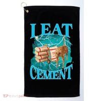 I Eat Cement Cursed Cat Funny Oddly Specific Dank Meme Golf Towel thumb 0