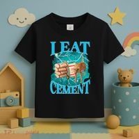 I Eat Cement Cursed Cat Funny Oddly Specific Dank Meme Toddler T-Shirt thumb 3