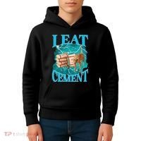 I Eat Cement Cursed Cat Funny Oddly Specific Dank Meme Kids Hoodie thumb 4