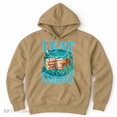 I Eat Cement Cursed Cat Funny Oddly Specific Dank Meme Hoodie