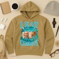I Eat Cement Cursed Cat Funny Oddly Specific Dank Meme Hoodie thumb 3
