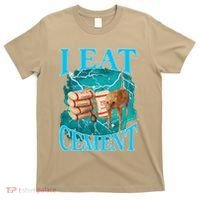I Eat Cement Cursed Cat Funny Oddly Specific Dank Meme T-Shirt thumb 0
