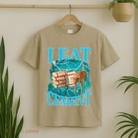 I Eat Cement Cursed Cat Funny Oddly Specific Dank Meme T-Shirt thumb 2