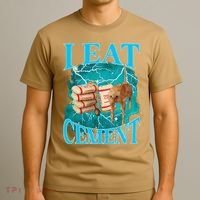 I Eat Cement Cursed Cat Funny Oddly Specific Dank Meme T-Shirt thumb 3